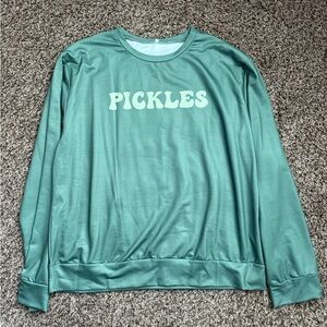 NWOT Green 'Pickles' Sweatshirt